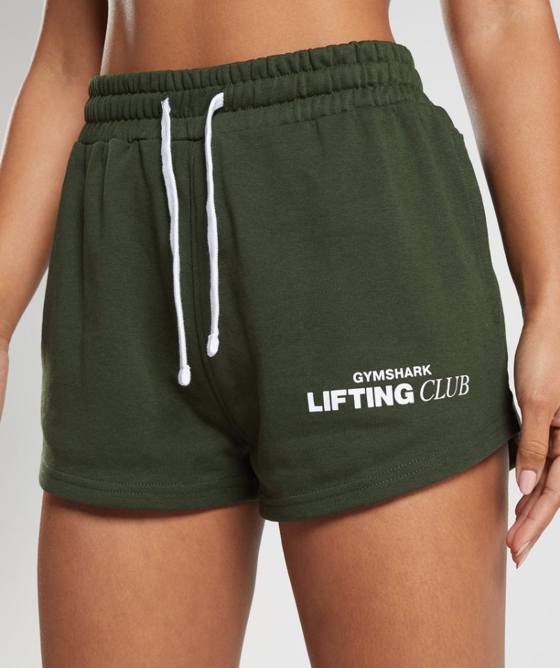 Women's Gymshark Social Club Shorts Olive | NZ 4ZEIDX